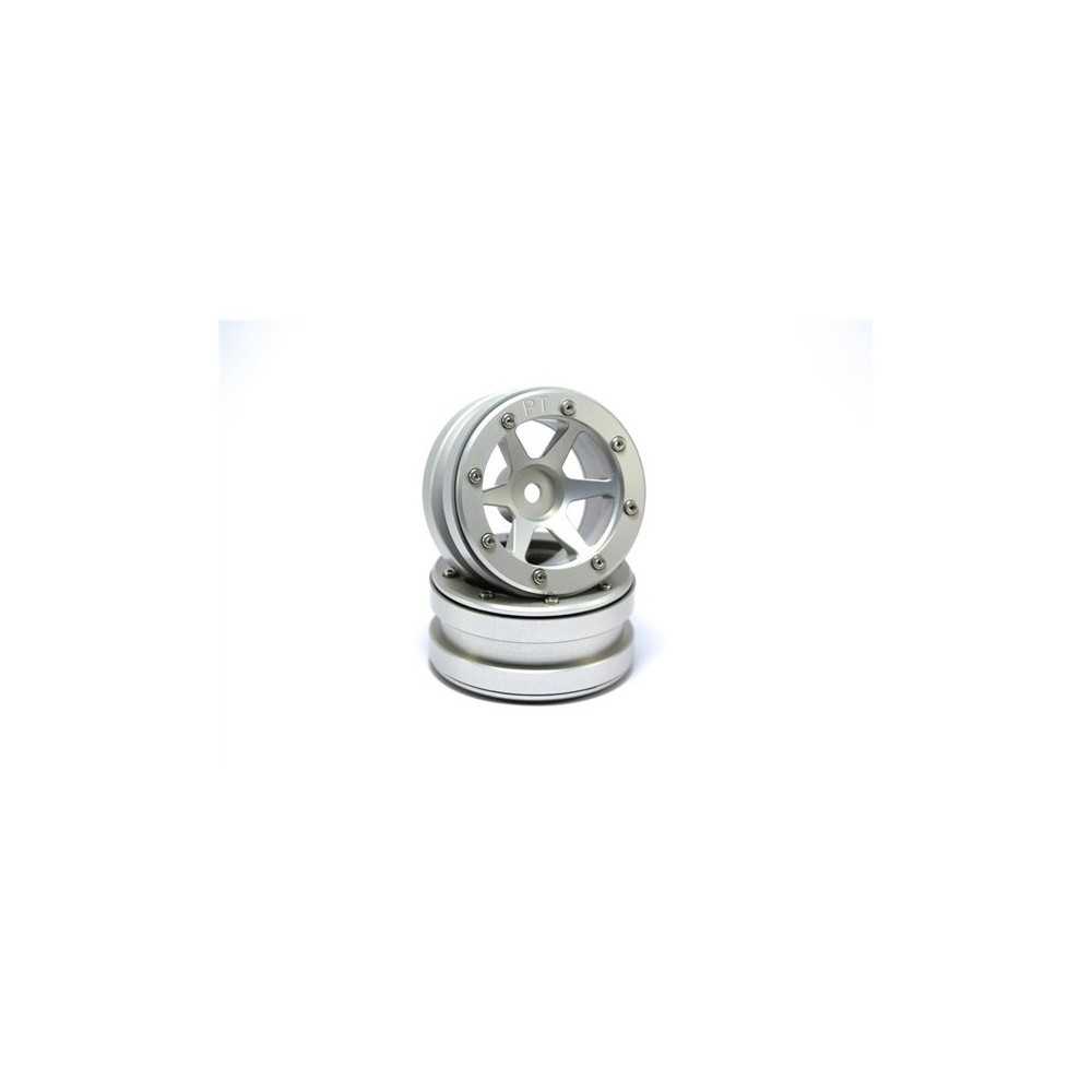 Metsafil Beadlock Wheels PT- Slingshot Silver/Silver 1.9 (2 pcs) MT0030SS
