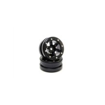Metsafil Beadlock Wheels PT- Wave Black/Black 1.9 (2 pcs) MT0070BB