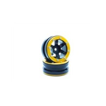 Metsafil Beadlock Wheels PT- Wave Black/Gold 1.9 MT0070BGO
