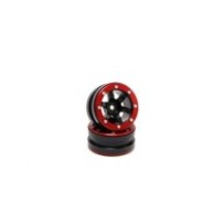 Metsafil Beadlock Wheels PT- Wave Black/Red 1.9 (2 pcs) MT0070BR