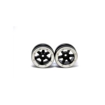 Metsafil Beadlock Wheels PT- Wave Black/Silver 1.9 (2 pcs) MT0070BS