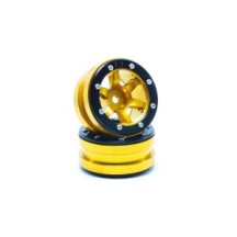 Metsafil Beadlock Wheels PT- Wave Gold/Black 1.9 MT0070GOB