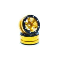 Metsafil Beadlock Wheels PT- Wave Gold/Black 1.9 MT0070GOB
