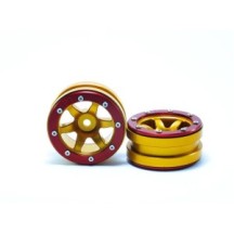 Llantas beadlock Metsafil Wave oro/rojo MT0070GOR
