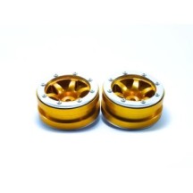 Metsafil Beadlock Wheels PT- Wave Gold/Silver 1.9 MT0070GOS