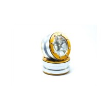 Metsafil Beadlock Wheels PT- Wave Silver/Gold 1.9 MT0070SGO