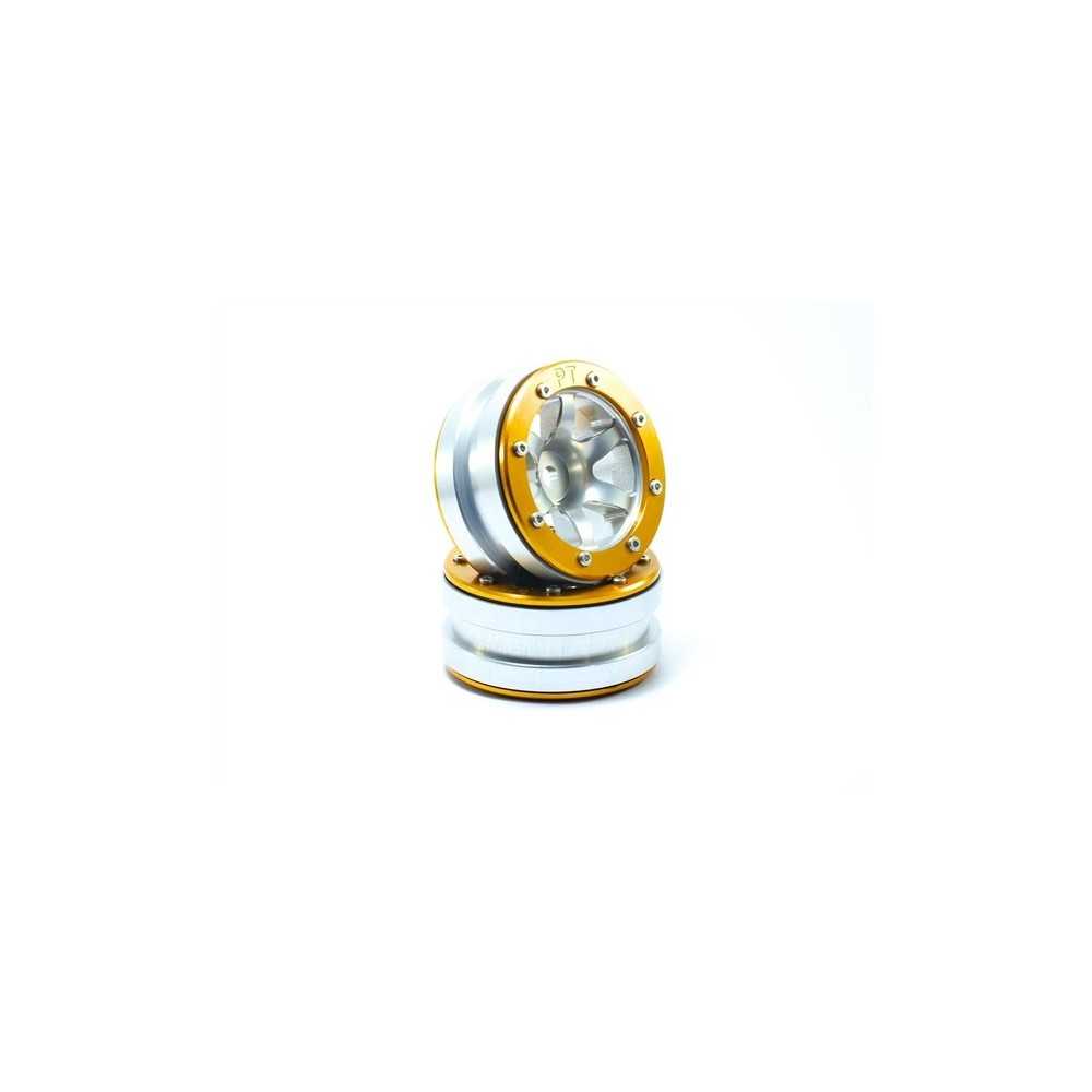Metsafil Beadlock Wheels PT- Wave Silver/Gold 1.9 MT0070SGO Metsafil Beadlock Wheels PT- Wave Silver/Gold 1.9 MT0070SGO