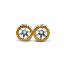Metsafil Beadlock Wheels PT- Wave Silver/Gold 1.9 MT0070SGO