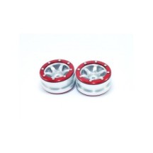 Llantas beadlock Metsafil Wave plata/rojo MT0070SR