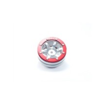 Metsafil Beadlock Wheels PT- Wave Silver/Red 1.9 (2 pcs) MT0070SR