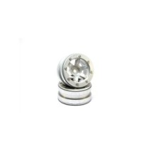 Metsafil Beadlock Wheels PT- Wave Silver/Silver 1.9 (2 pcs) MT0070SS