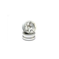 Metsafil Beadlock Wheels PT- Wave Silver/Silver 1.9 (2 pcs) MT0070SS