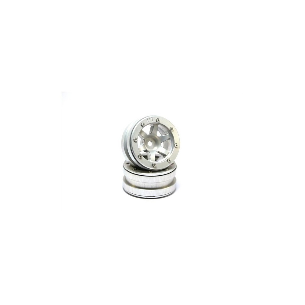 Metsafil Beadlock Wheels PT- Wave Silver/Silver 1.9 (2 pcs) MT0070SS Metsafil Beadlock Wheels PT- Wave Silver/Silver 1.9 (2 pcs) MT0070SS