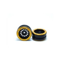 Llantas Beadlock PT-Bullet 1.9 negro y dorado | Metsafil