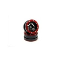 Metsafil Beadlock Wheels PT-Bullet Black/Red 1.9 (2 pcs) MT0020BR