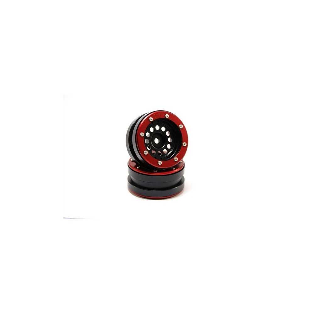 Metsafil Beadlock Wheels PT-Bullet Black/Red 1.9 (2 pcs) MT0020BR Metsafil Beadlock Wheels PT-Bullet Black/Red 1.9 (2 pcs) MT0020BR