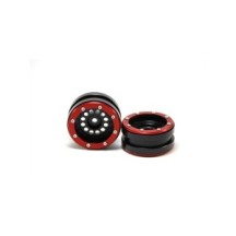 Llantas Beadlock PT-Bullet 1.9 negro y rojo | Metsafil