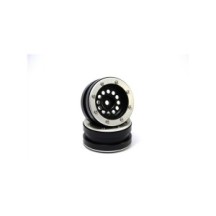 Metsafil Beadlock Wheels PT-Bullet Black/Silver 1.9 (2 pcs) MT0020BS