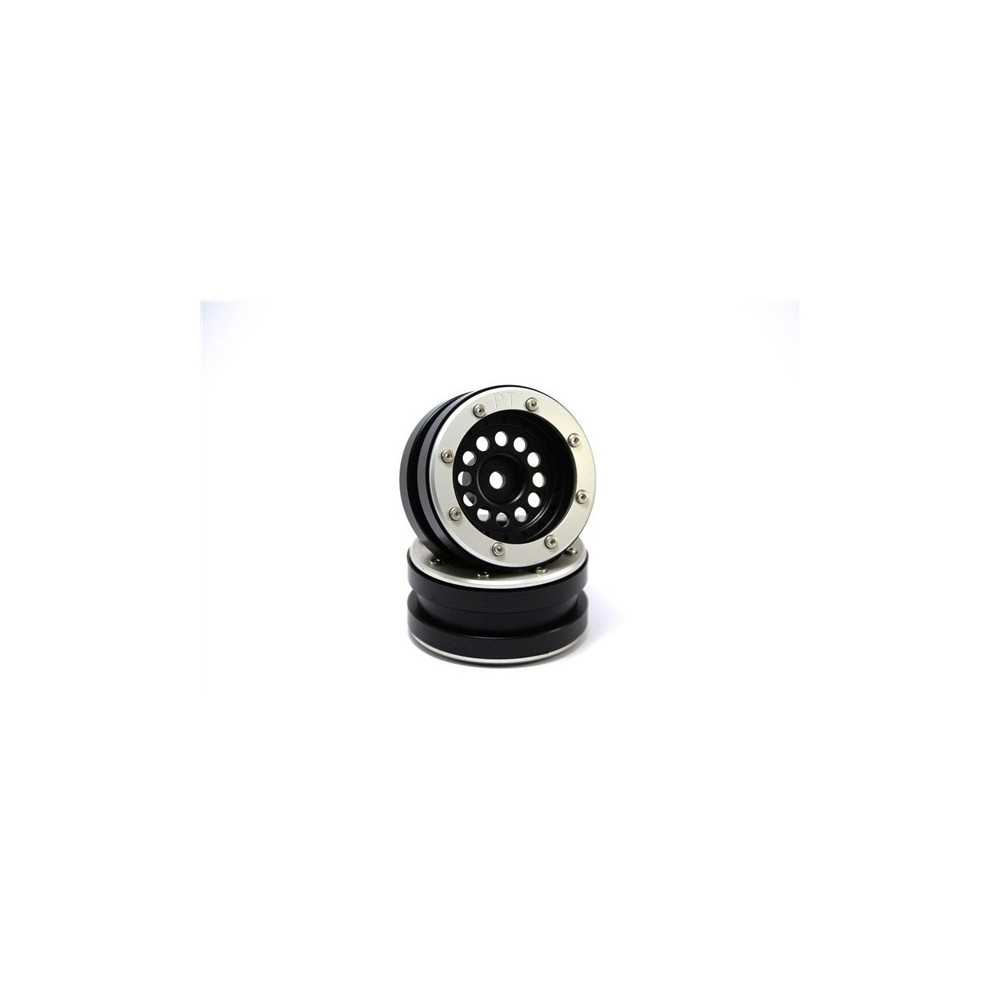 Metsafil Beadlock Wheels PT-Bullet Black/Silver 1.9 (2 pcs) MT0020BS Metsafil Beadlock Wheels PT-Bullet Black/Silver 1.9 (2 pcs) MT0020BS
