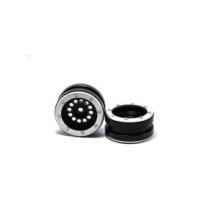 Metsafil Beadlock Wheels PT-Bullet Black/Silver 1.9 (2 pcs) MT0020BS