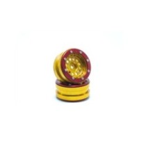 Metsafil Beadlock Wheels PT-Bullet Gold/Red 1.9 MT0020GOR