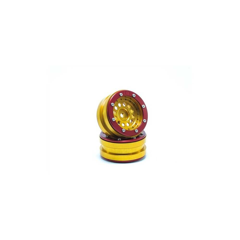 Metsafil Beadlock Wheels PT-Bullet Gold/Red 1.9 MT0020GOR Metsafil Beadlock Wheels PT-Bullet Gold/Red 1.9 MT0020GOR