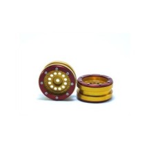 Llantas Beadlock PT-Bullet 1.9 dorado y rojo | Metsafil