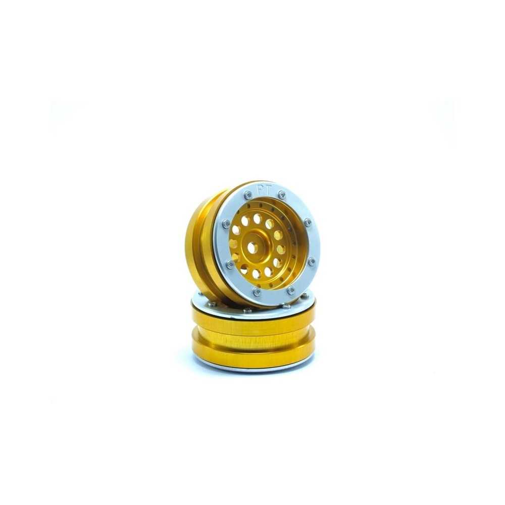 Metsafil Beadlock Wheels PT-Bullet Gold/Silver 1.9 MT0020GOS Metsafil Beadlock Wheels PT-Bullet Gold/Silver 1.9 MT0020GOS