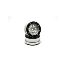 Metsafil Beadlock Wheels PT-Bullet Silver/Black 1.9 (2 pcs) MT0020SB