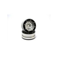 Metsafil Beadlock Wheels PT-Bullet Silver/Black 1.9 (2 pcs) MT0020SB