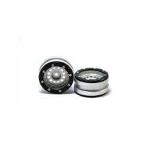 Llantas Beadlock PT-Bullet 1.9 plata y negro | Metsafil