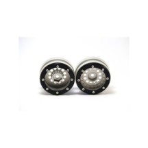 Metsafil Beadlock Wheels PT-Bullet Silver/Black 1.9 (2 pcs) MT0020SB