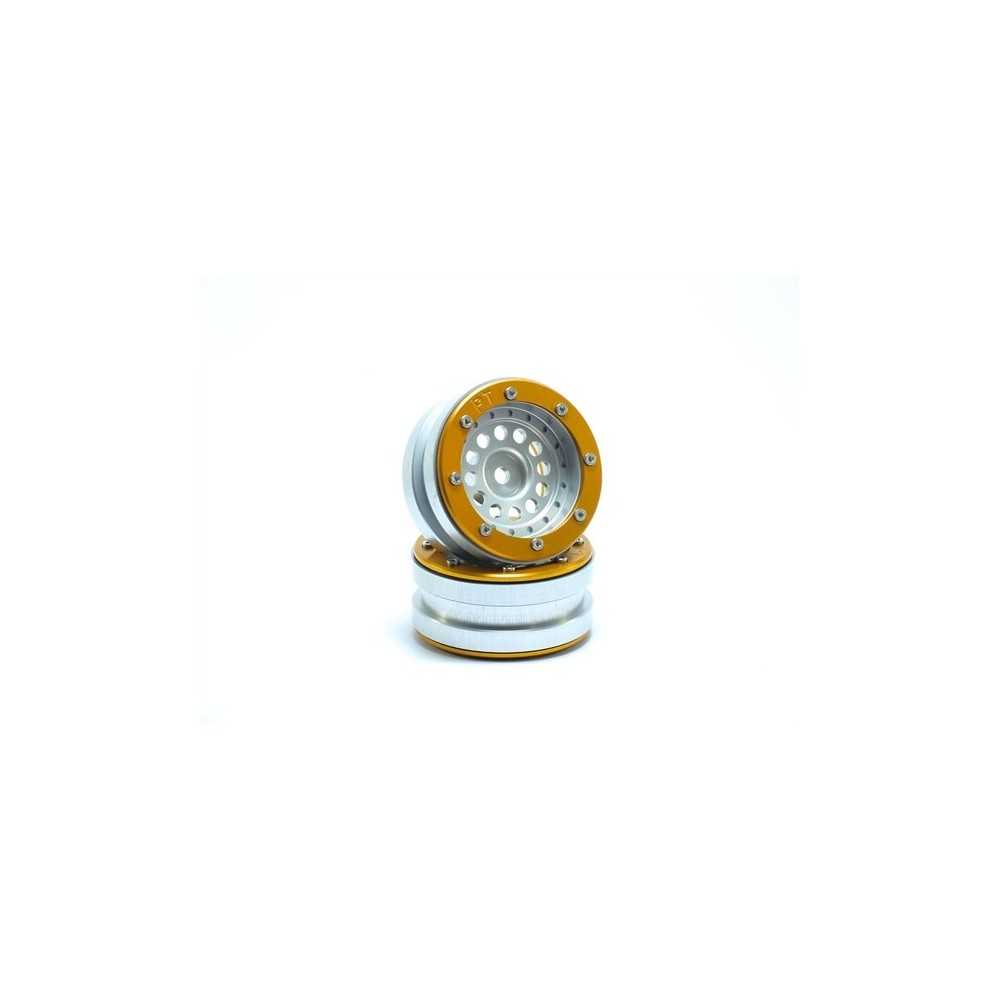 Metsafil Beadlock Wheels PT-Bullet Silver/Gold 1.9 MT0020SGO