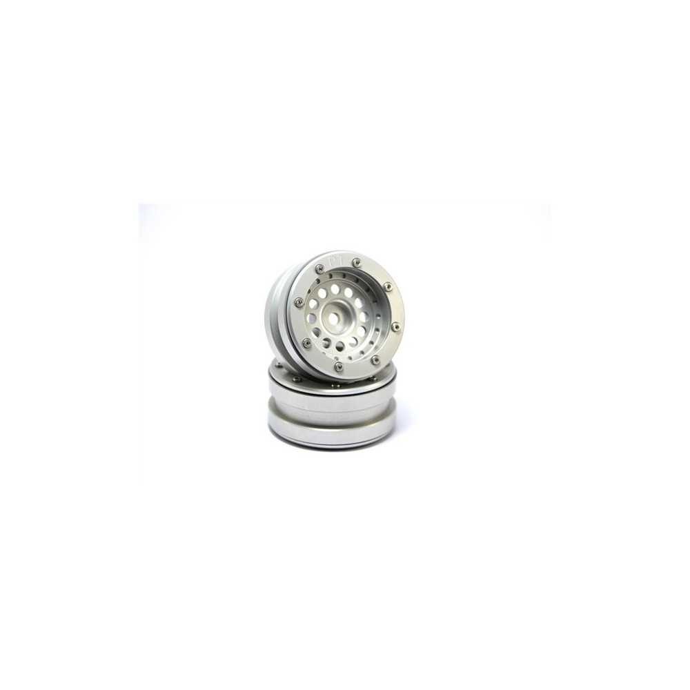 Metsafil Beadlock Wheels PT-Bullet Silver/Silver 1.9 (2 pcs) MT0020SS Metsafil Beadlock Wheels PT-Bullet Silver/Silver 1.9 (2 pcs) MT0020SS