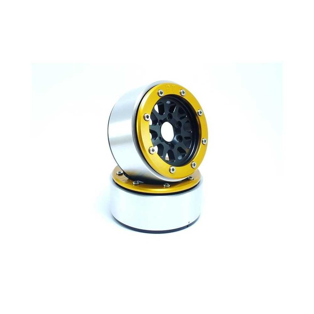 Metsafil Beadlock Wheels PT-Gear Black/Gold 1.9 MT5030BGO Metsafil Beadlock Wheels PT-Gear Black/Gold 1.9 MT5030BGO