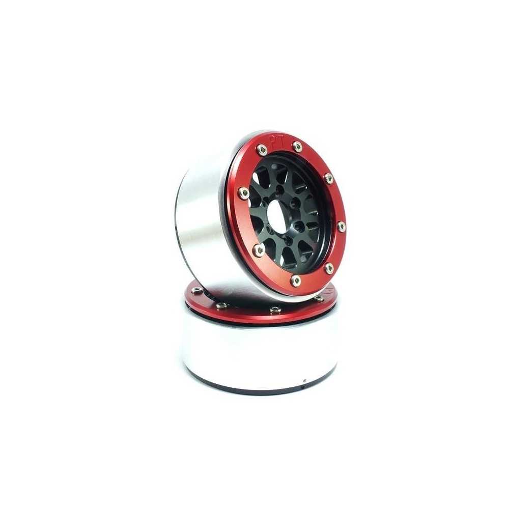 Metsafil Beadlock Wheels PT-Gear Black/Red 1.9 MT5030BR