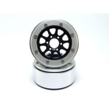 Metsafil Beadlock Wheels PT-Gear Black/Silver 1.9 MT5030BS