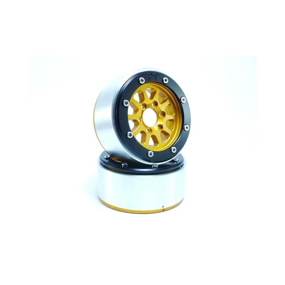Metsafil Beadlock Wheels PT-Gear Gold/Black 1.9 MT5030GOB Metsafil Beadlock Wheels PT-Gear Gold/Black 1.9 MT5030GOB