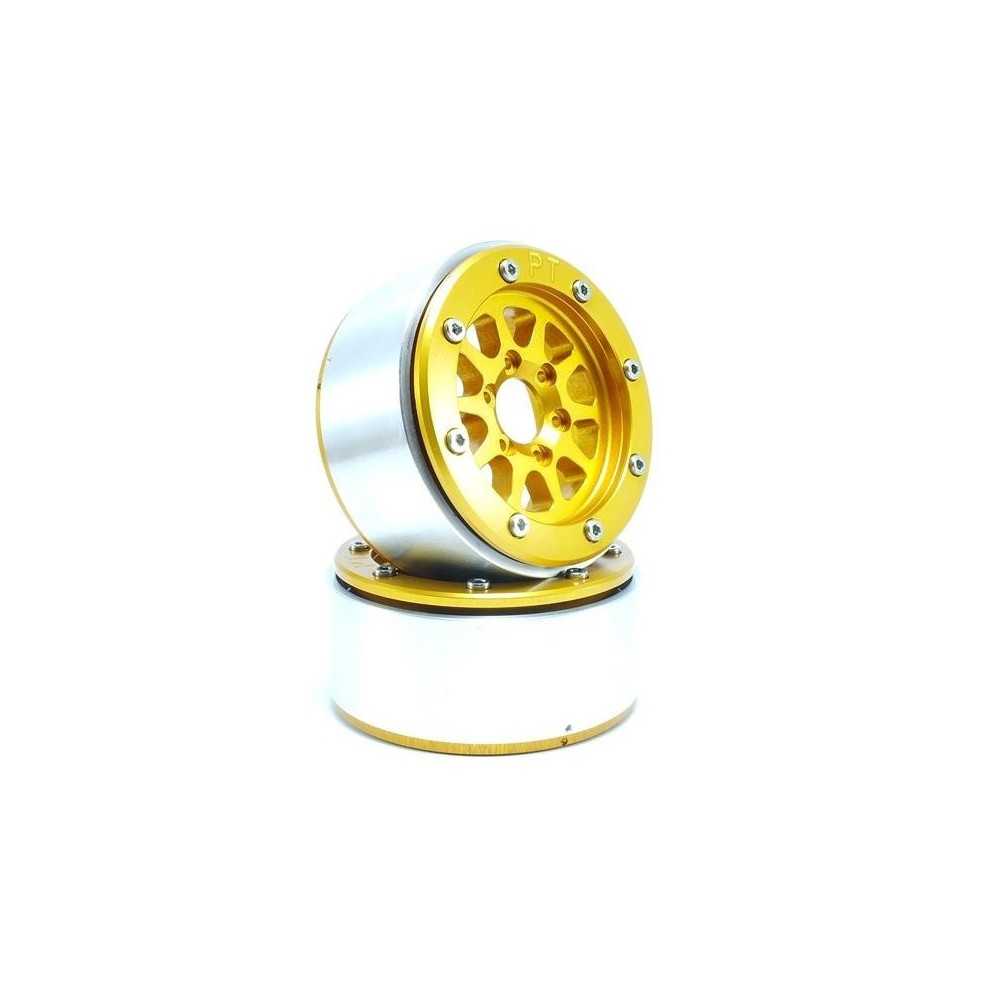 Metsafil Beadlock Wheels PT-Gear Gold/Gold 1.9 MT5030GOGO Metsafil Beadlock Wheels PT-Gear Gold/Gold 1.9 MT5030GOGO