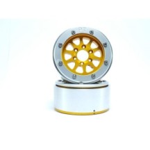 Llantas Beadlock PT-Gear 1.9 dorado y plata Metsafil MT5030GOS (2)