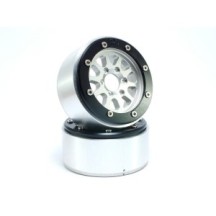 Metsafil Beadlock Wheels PT-Gear Silver/Black 1.9 MT5030SB