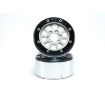 Llantas Beadlock PT-Gear 1.9 plata y negro | Metsafil