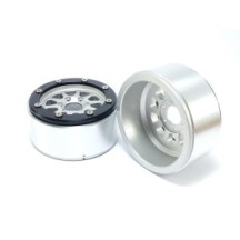 Metsafil Beadlock Wheels PT-Gear Silver/Black 1.9 MT5030SB