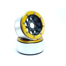 Metsafil Beadlock Wheels PT-Gun Black/Gold 1.9 MT5020BGO