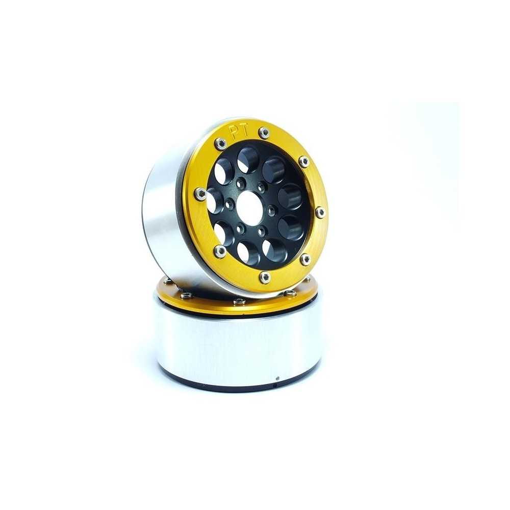 Metsafil Beadlock Wheels PT-Gun Black/Gold 1.9 MT5020BGO Metsafil Beadlock Wheels PT-Gun Black/Gold 1.9 MT5020BGO