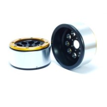 Metsafil Beadlock Wheels PT-Gun Black/Gold 1.9 MT5020BGO