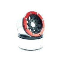 Metsafil Beadlock Wheels PT-Gun Black/Red 1.9 MT5020BR