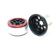 Metsafil Beadlock Wheels PT-Gun Black/Red 1.9 MT5020BR