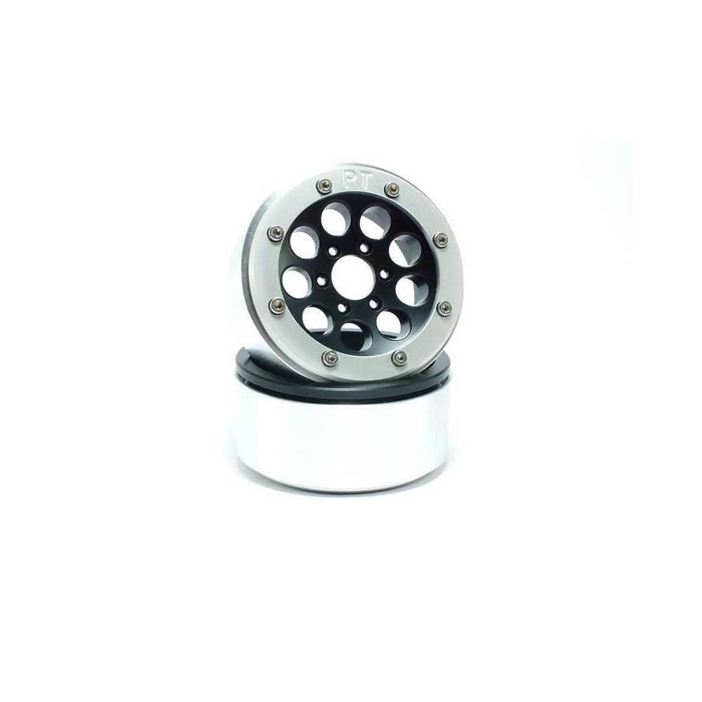 Metsafil Beadlock Wheels PT-Gun Black/Silver 1.9 MT5020BS Metsafil Beadlock Wheels PT-Gun Black/Silver 1.9 MT5020BS
