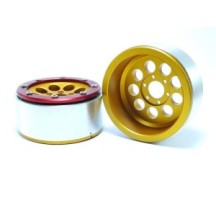 Metsafil Beadlock Wheels PT-Gun Gold/Red 1.9 MT5020GOR